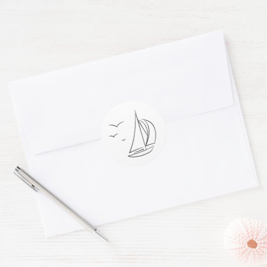 Stickers met zeilboot (Envelop)