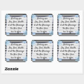 Stickers met zwarte en blauwe kerstzegels (Vel)