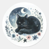 Stickers met zwarte kat (Voorkant)