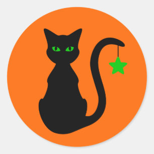 Stickers met zwarte kat