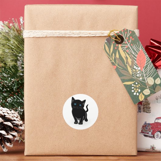 Stickers met zwarte kat