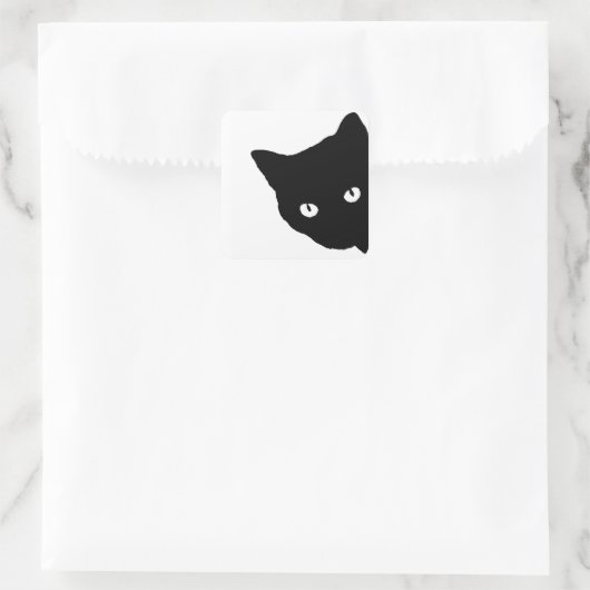 Stickers met zwarte kat (Tas)