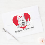 Stickers met Zwitserse Witte Herder Thumb Up (Envelop)