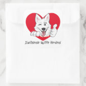 Stickers met Zwitserse Witte Herder Thumb Up (Tas)