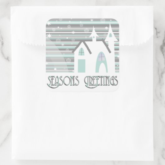 Stickers - Mint & Gray Wintry Scene (Tas)