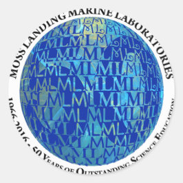 Stickers: MLML 50e wereldbol Ronde Sticker