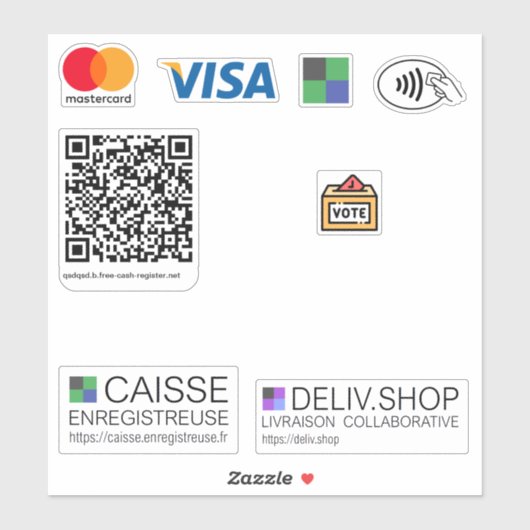 Stickers Modes Paiement Boutique (Vel)
