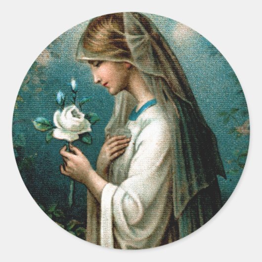 Stickers: mystiek Roos Ronde Sticker (Voorkant)