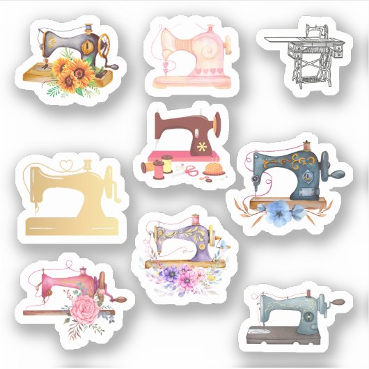 Stickers naaimachines (Voorkant)