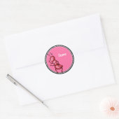 Stickers, Naam Sjabloon, Cute Ant Cartoon Ronde Sticker (Envelop)