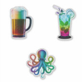 stickers neon rainbow (Voorkant)