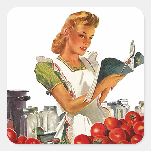 Stickers Notities Canning Jar Square Gifts Keuken (Voorkant)