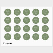 Stickers Of Wedding Thanks Couple Quote Dark Green (Vel)