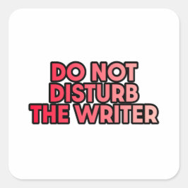 Stickers om de schrijver niet te storen