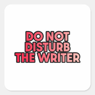 Stickers om de schrijver niet te storen