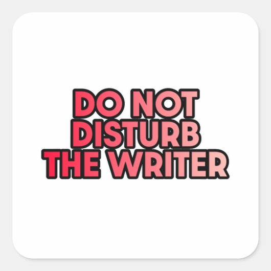 Stickers om de schrijver niet te storen (Voorkant)