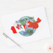 Stickers om naar studenten te sturen: Canada, Lief (Envelop)