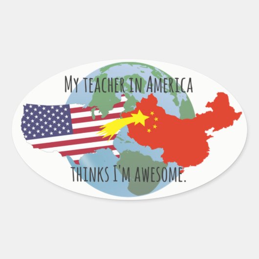 Stickers om naar studenten te sturen: USA, Geweldi (Voorkant)