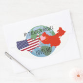 Stickers om naar studenten te sturen: USA, Love (Envelop)