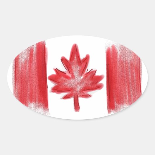 Stickers onder Canadese vlag (Voorkant)
