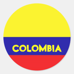 Stickers onder Colombiaanse vlag