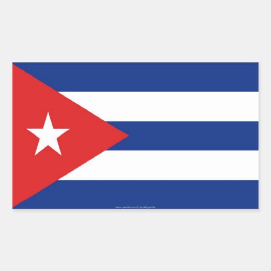 Stickers onder Cubaanse vlag (Voorkant)