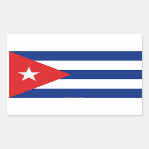 Stickers onder Cubaanse vlag