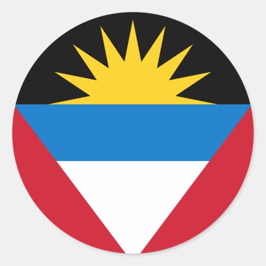 stickers onder de vlag van antigua en barbuda (Voorkant)