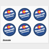 Stickers onder de vlag van Georgetown Colorado (Vel)