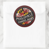 Stickers onder de vlag van Poolesville Maryland (Tas)