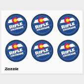 Stickers onder de vlag van Rifle Colorado (Vel)