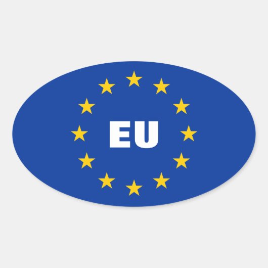 Stickers onder EU-vlag |  EU (Voorkant)