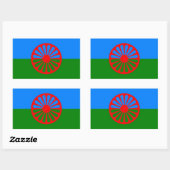 Stickers onder romaanse vlag (Vel)