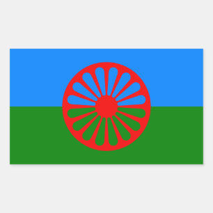 Stickers onder romaanse vlag