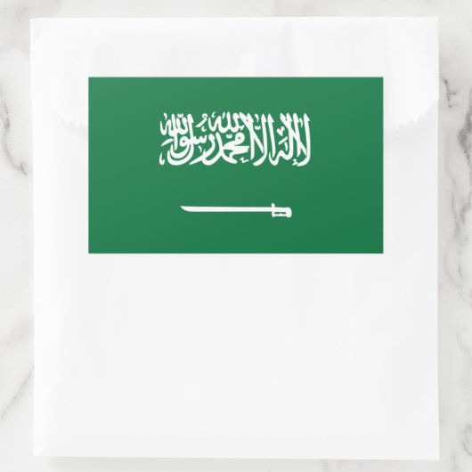Stickers onder Saoedi-Arabische vlag (Tas)