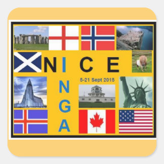 Stickers onder Schotse vlag