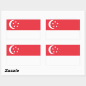 Stickers onder Singaporese vlag* (Vel)