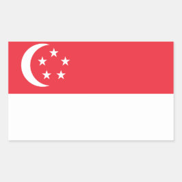 Stickers onder Singaporese vlag*