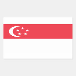 Stickers onder Singaporese vlag*