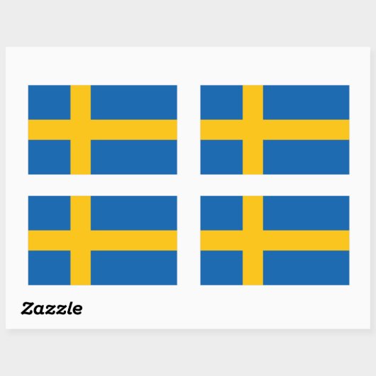 Stickers onder Zweedse vlag (Vel)
