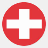 Stickers onder Zwitserse vlag (Voorkant)