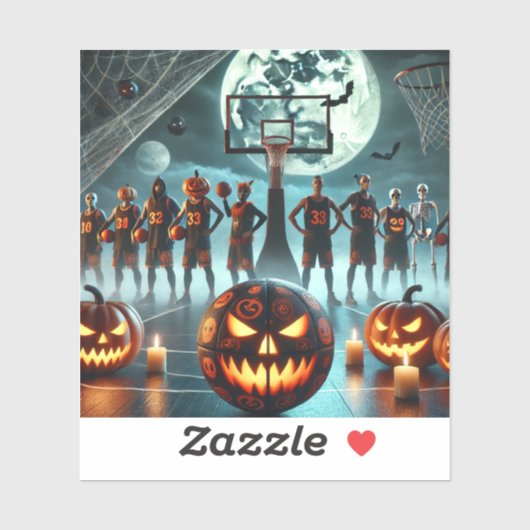 Stickers ontwerpen Halloween mix door basketbal (Vel)