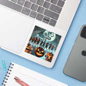 Stickers ontwerpen Halloween mix door basketbal (Laptop met iPhone)