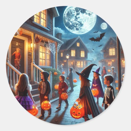 Stickers ontwerpen Halloween trick or treat (Voorkant)