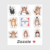 Stickers op de grondhog (Vel)