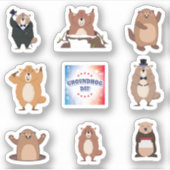 Stickers op de grondhog (Voorkant)