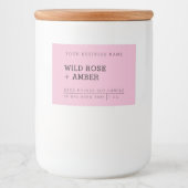 Stickers op het etiket van het natuurkaars Roze pr (Voorkant)