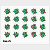Stickers op het Rode en Groene Kerstplein (Vel)