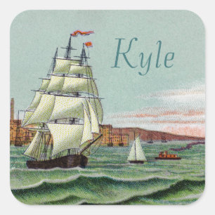 Stickers op het Square Block Island