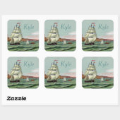 Stickers op het Square Block Island (Vel)